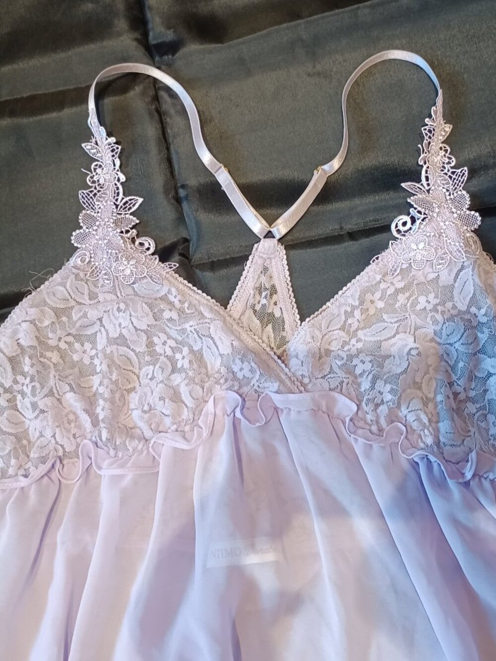 Intimo Donatella Lilac Halter Nightie Babydoll Gown Lingerie Size L Feminine 38